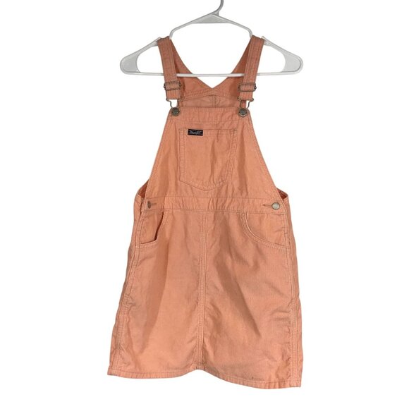 WRANGLER - WOMEN'S LARGE - PEACH CORDUROY COTTON OVERALL DRESS JUMPER - Picture 1 of 8